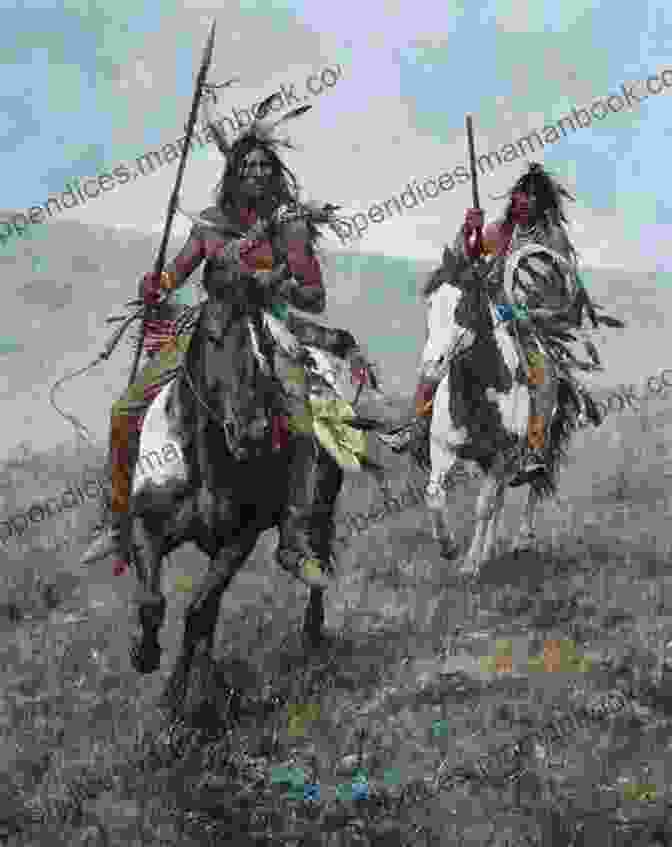 A Group Of Blackfoot Warriors On Horseback. Buckskin Brigades: Murder Of A Native American By Lewis And Clark Alters Blackfoot History