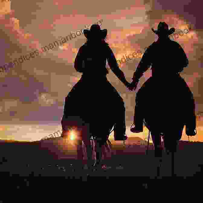A Rugged Cowboy Rides A Black Horse, Gun In Hand, With A Fiery Sunset In The Background Devil S Manhunt (Western Short Stories Collection 5)