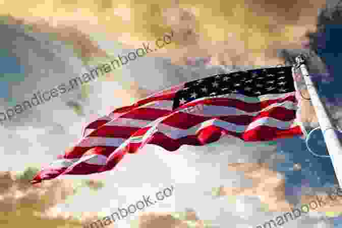 A Trumpet In A Close Up Shot, With The American Flag Waving In The Background. The Star Spangled Banner For Trumpet