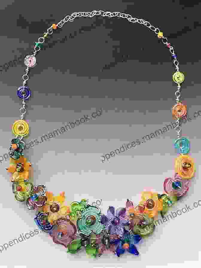 A Whimsical Necklace Composed Of Delicate Flowers, Each Crafted From Iridescent Beads, Captures The Carefree Spirit Of Summer. Blonde With Fingers: Poems Of Love And Joy With Art Photography Of Original Necklaces