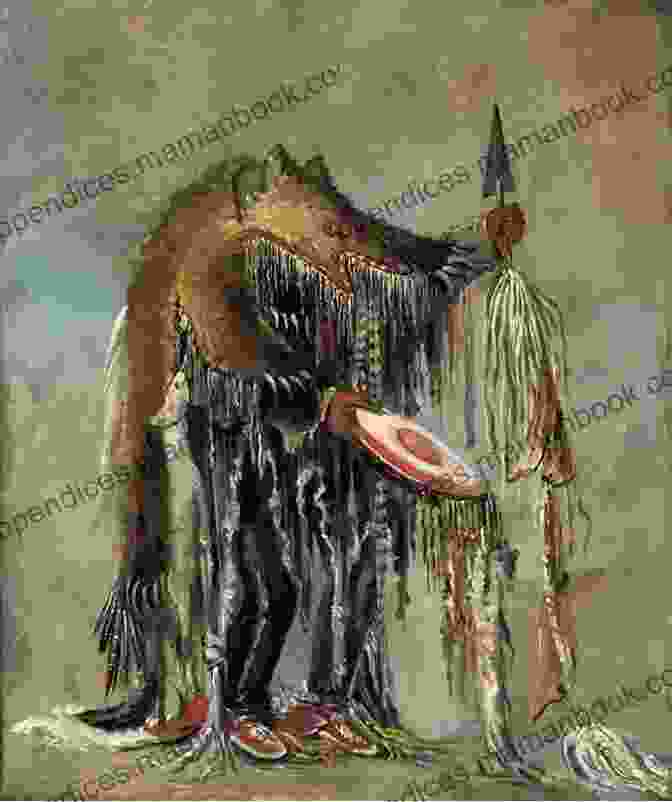 An Illustration Depicting A Native American Shaman Performing A Traditional Ceremony, Surrounded By Mystical Symbols And Spirits. Myths And Legends Of Our Own Land Volume 08 : O