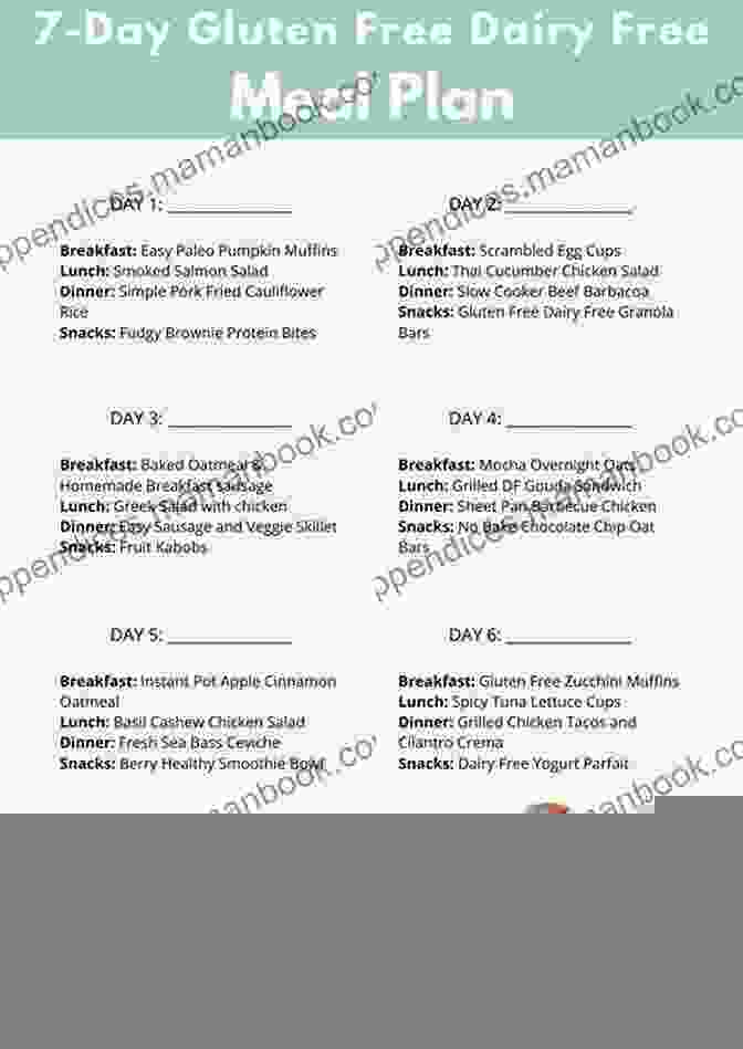Image Of A Weekly Meal Plan That Includes Gluten Free Recipes For A Crock Pot Simple Healthy Instant Pot Cookbook: 2250 Crock Pot Instant Pot And Pressure Cooker Recipes
