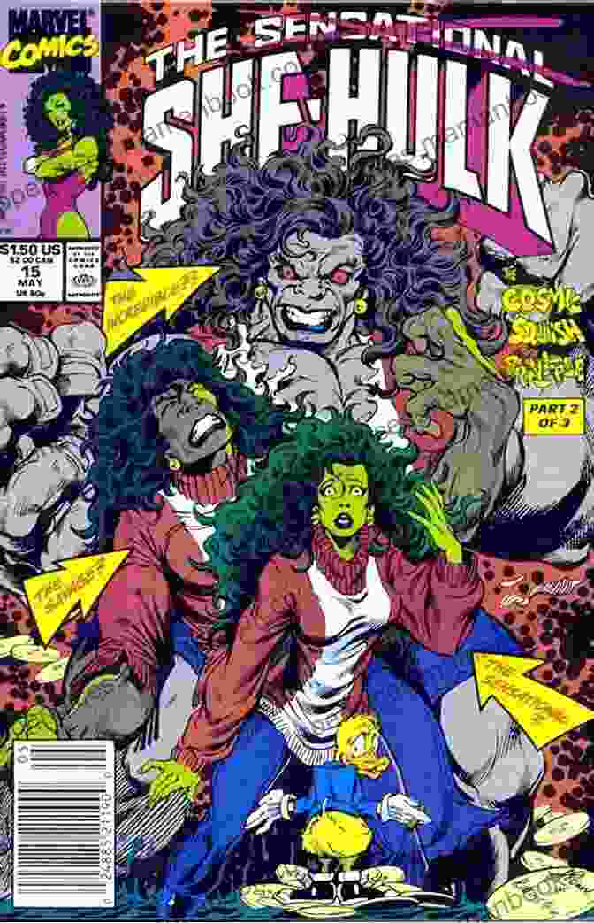 Sensational She Hulk Comic Book Cover Art Featuring She Hulk Breaking Through A Wall Sensational She Hulk (1989 1994) #2 Robert Griffith
