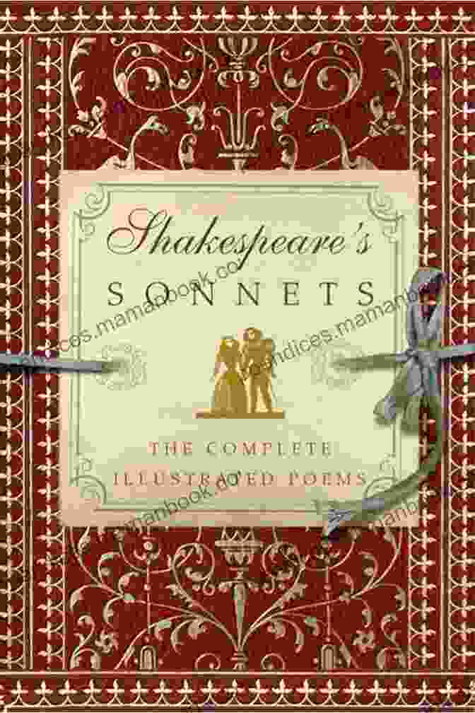 Sonnets By William Shakespeare Illustrated Edition Book Cover With Ornate Detailing And A Portrait Of Shakespeare Sonnets By William Shakespeare Illustrated Edition