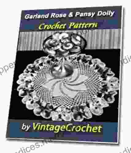 Garland Rose And Pansy Doilies Vintage Crochet Pattern