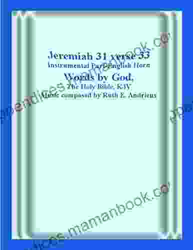 Jeremiah 31 Verse 33 Instrumental Part English Horn: I Will Put My Law In Their Mind